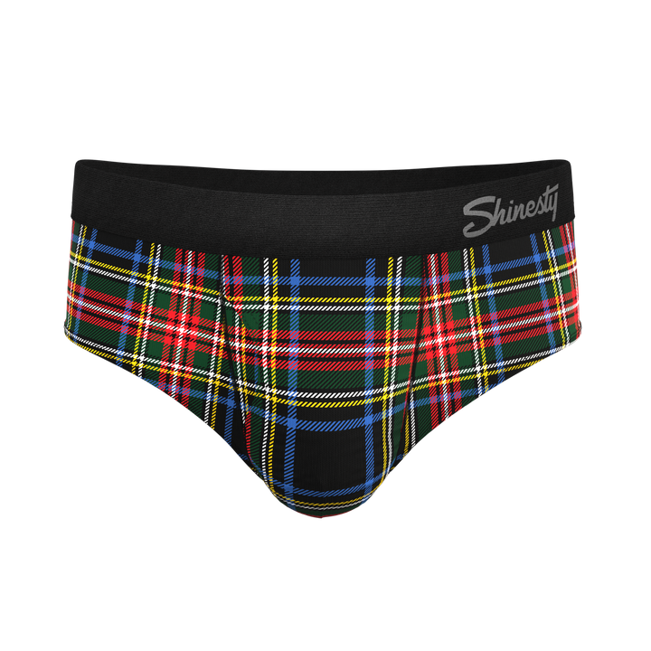 The Cappuccino Holiday Tartan Plaid Ball Hammock® Briefs - Shinesty Festive Underwear