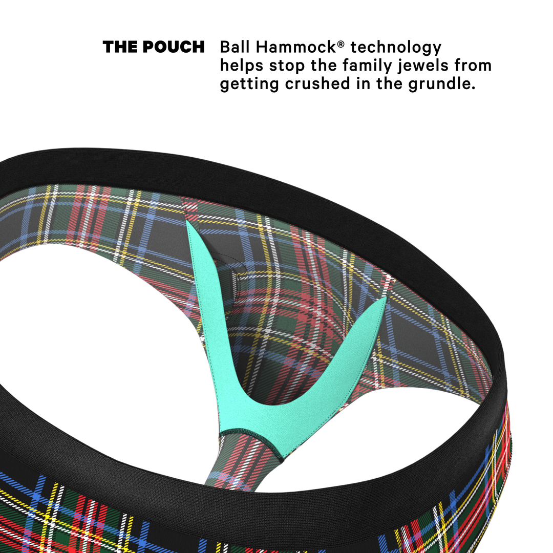 The Cappuccino Holiday Tartan Plaid Ball Hammock® Briefs - Shinesty Festive Underwear