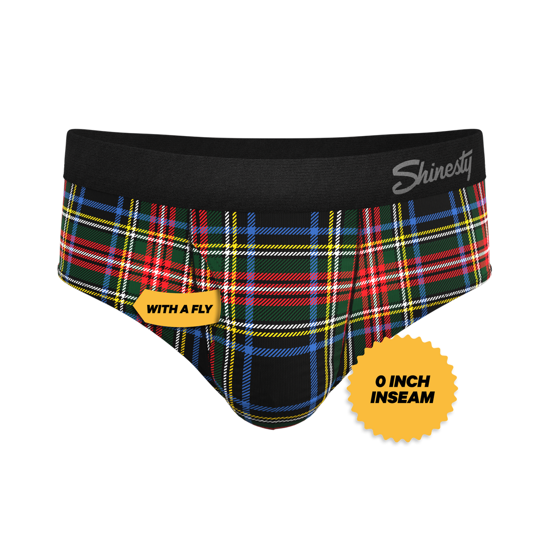 The Cappuccino Holiday Tartan Plaid Ball Hammock® Briefs - Shinesty Festive Underwear