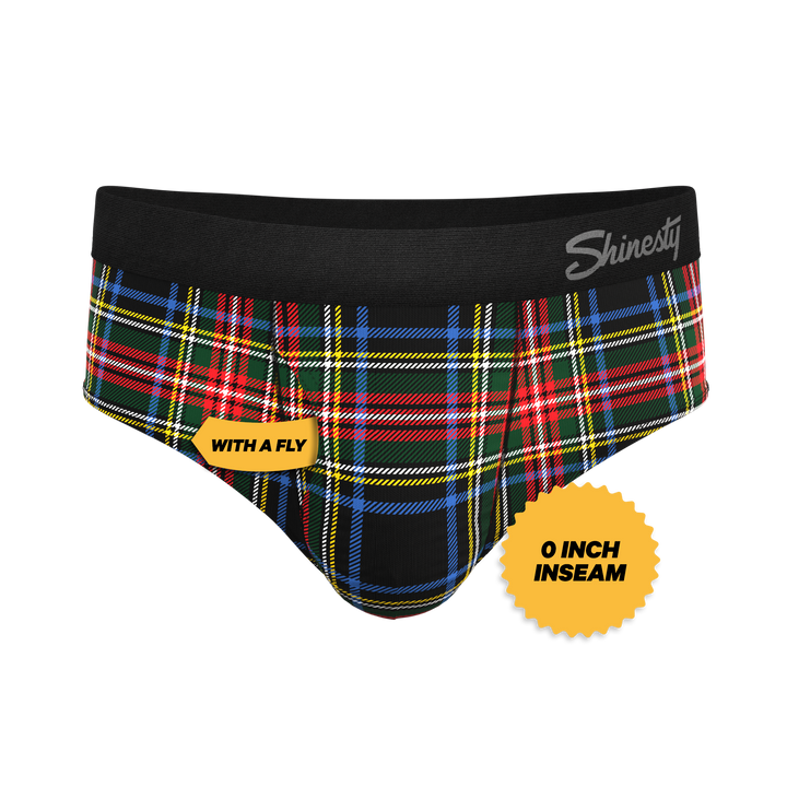 The Cappuccino Holiday Tartan Plaid Ball Hammock® Briefs - Shinesty Festive Underwear