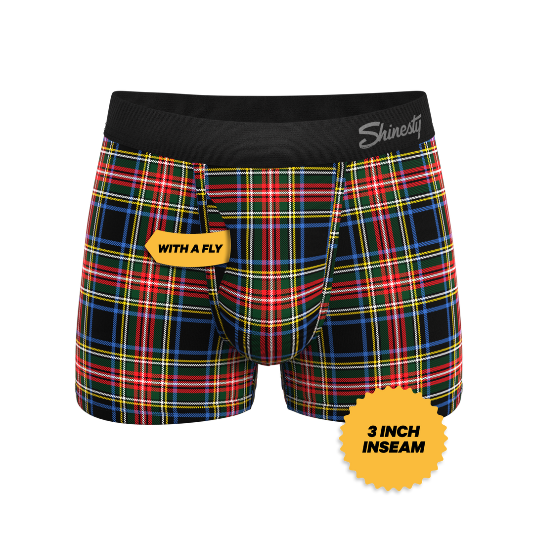 Shinesty "The Cappuccino" Holiday Plaid Ball Hammock® Pouch Trunks