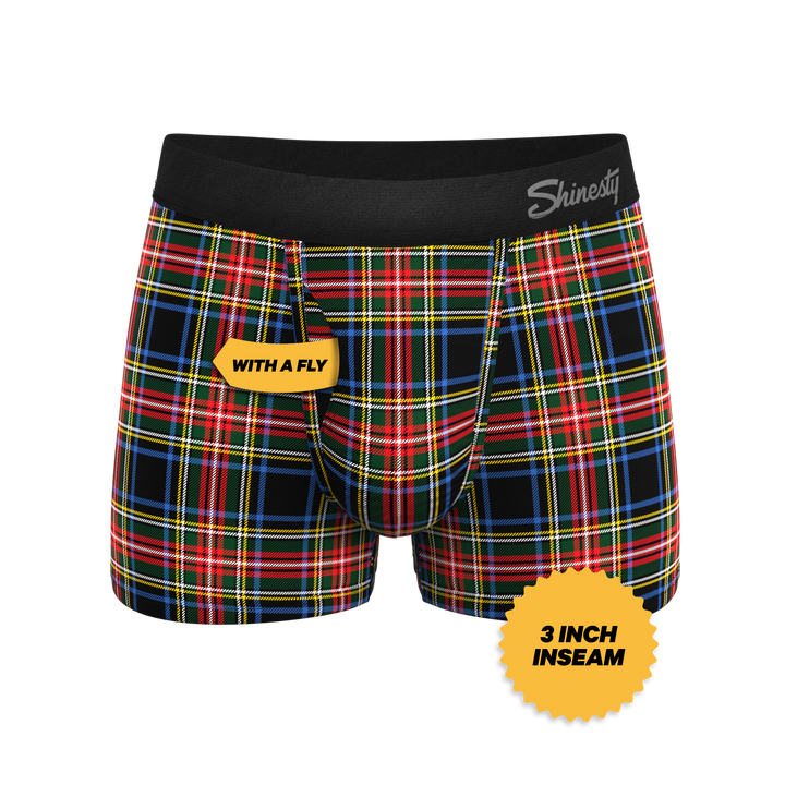 Shinesty "The Cappuccino" Holiday Plaid Ball Hammock® Pouch Trunks