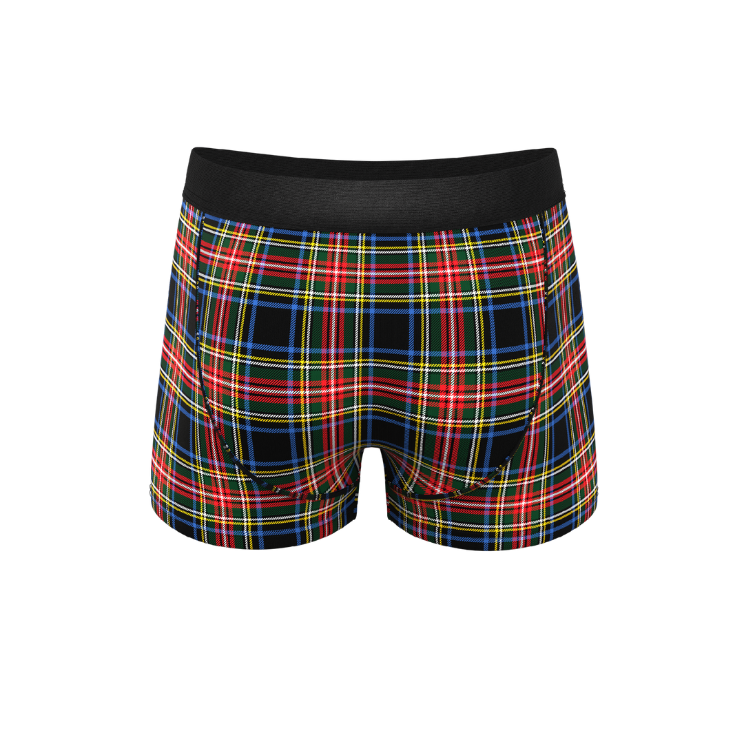 Shinesty "The Cappuccino" Holiday Plaid Ball Hammock® Pouch Trunks