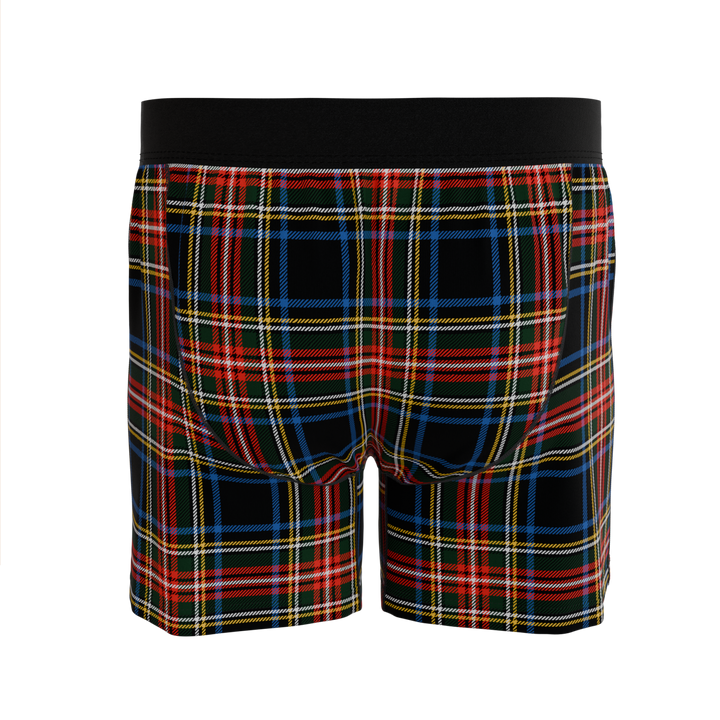 Shinesty "The Cappuccino" Holiday Tartan Plaid Loose Boxers for Men