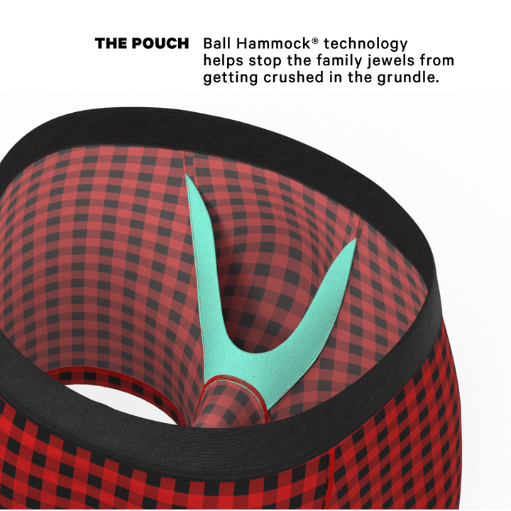 Shinesty "The Cardinal" Micro Buffalo Check Ball Hammock® Pouch Underwear