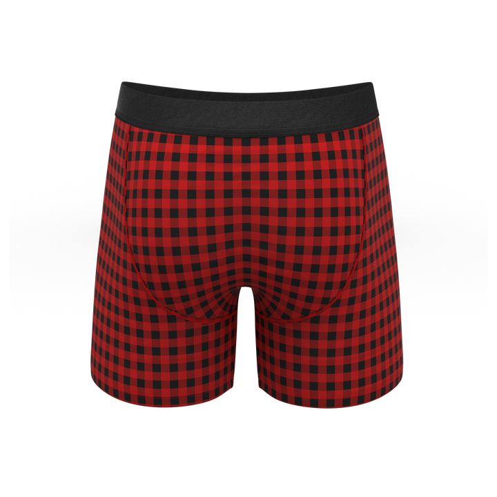 Shinesty "The Cardinal" Micro Buffalo Check Ball Hammock® Pouch Underwear