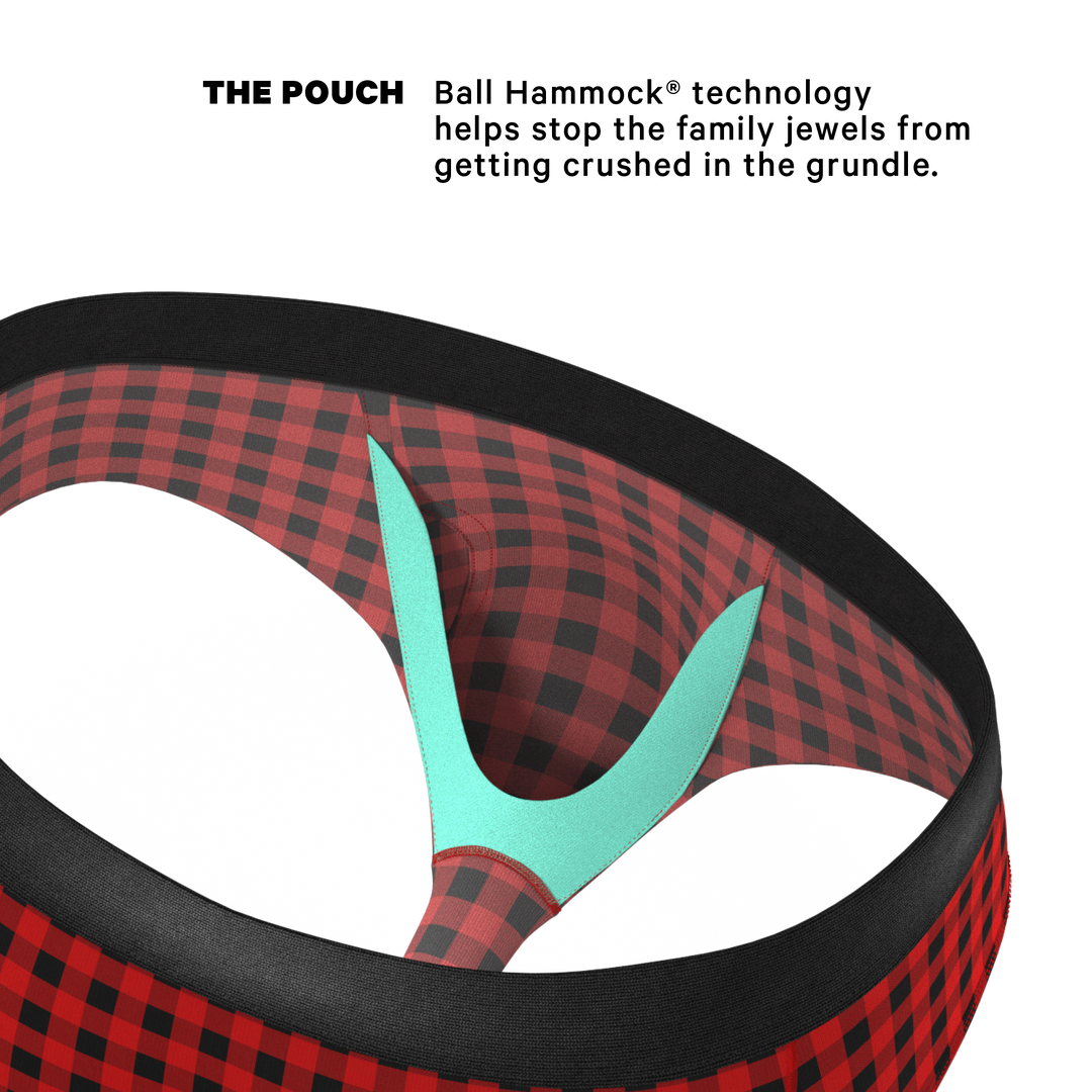 Shinesty "The Cardinal" Micro Buffalo Check Ball Hammock® Pouch Briefs