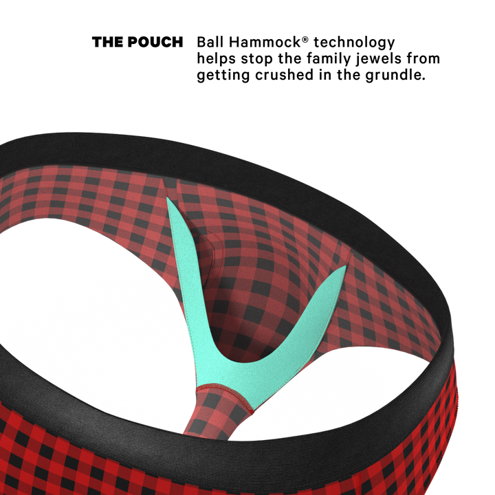 Shinesty "The Cardinal" Micro Buffalo Check Ball Hammock® Pouch Briefs