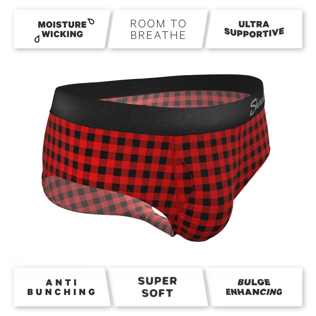 Shinesty "The Cardinal" Micro Buffalo Check Ball Hammock® Pouch Briefs