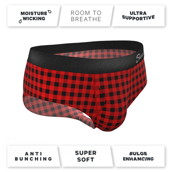 Shinesty "The Cardinal" Micro Buffalo Check Ball Hammock® Pouch Briefs