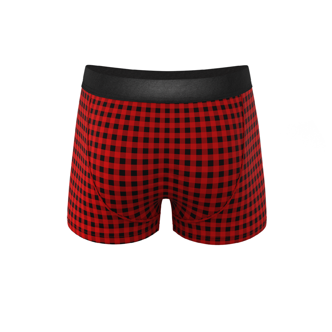 Shinesty "The Cardinal" Micro Buffalo Check Ball Hammock® Pouch Trunks