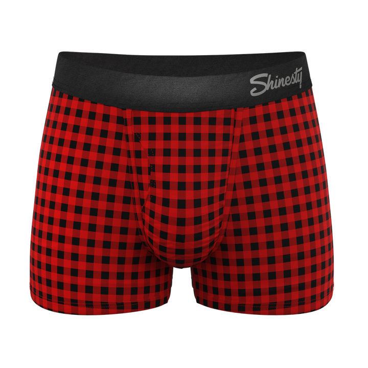 Shinesty "The Cardinal" Micro Buffalo Check Ball Hammock® Pouch Trunks