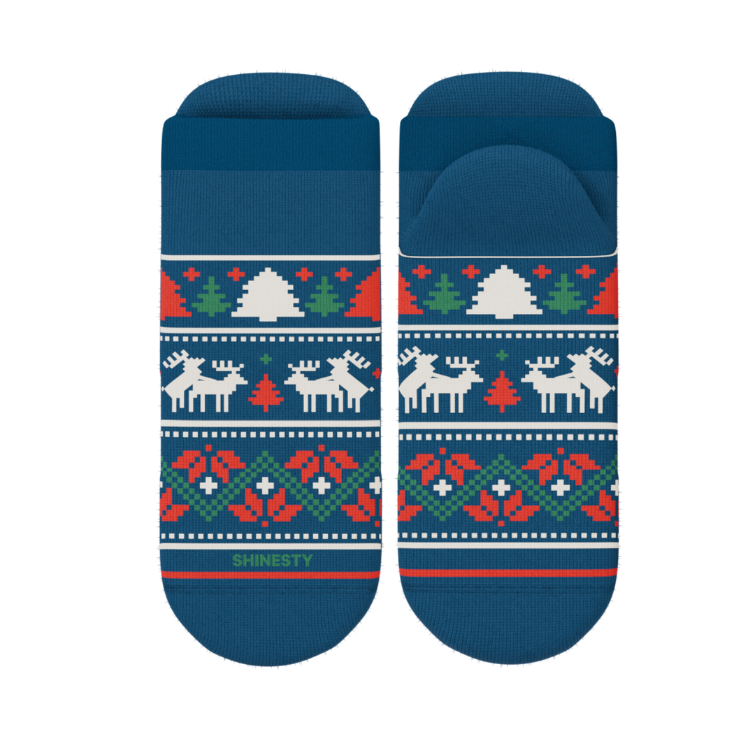 The Caribou Lous | Christmas Deer Heel Hammock™ Ankle Socks