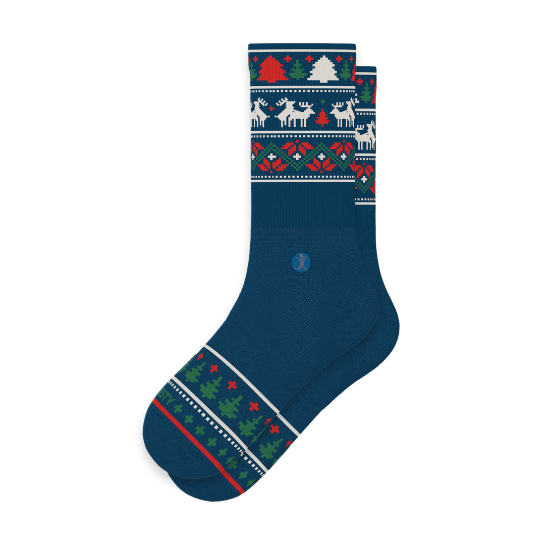 The Caribou Lous | Christmas Deer Heel Hammock™ Crew Socks