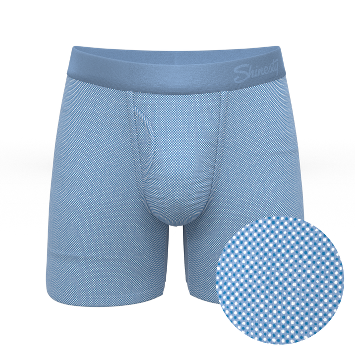 Chambray All Day: Blue Ball Hammock® Pouch Underwear with Fly