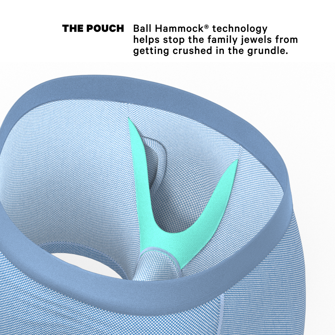 Chambray All Day: Blue Ball Hammock® Pouch Underwear with Fly