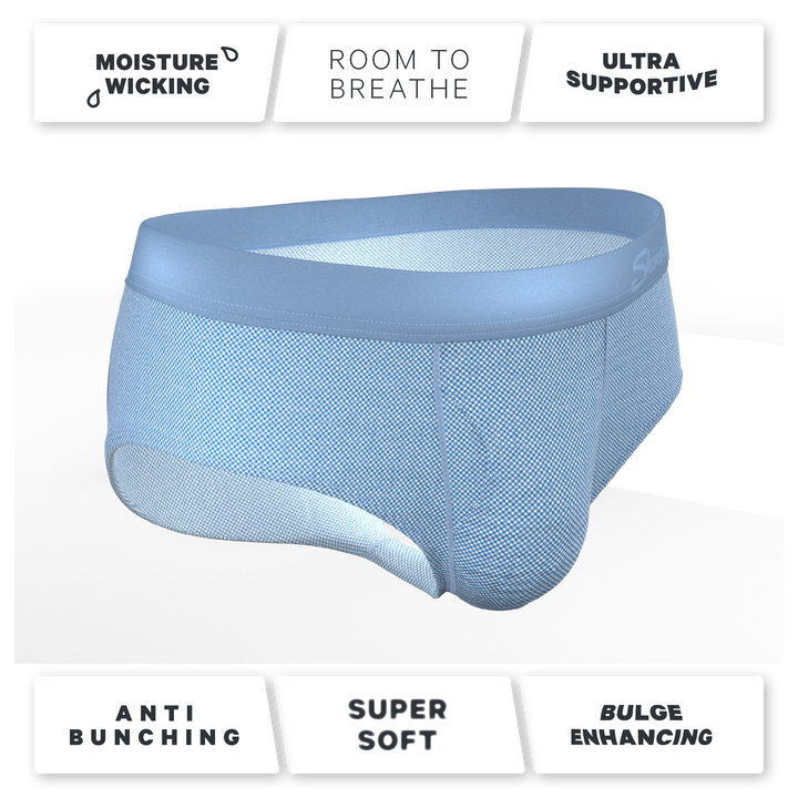 Shinesty Chambray All Day Blue Ball Hammock® Pouch Underwear Briefs