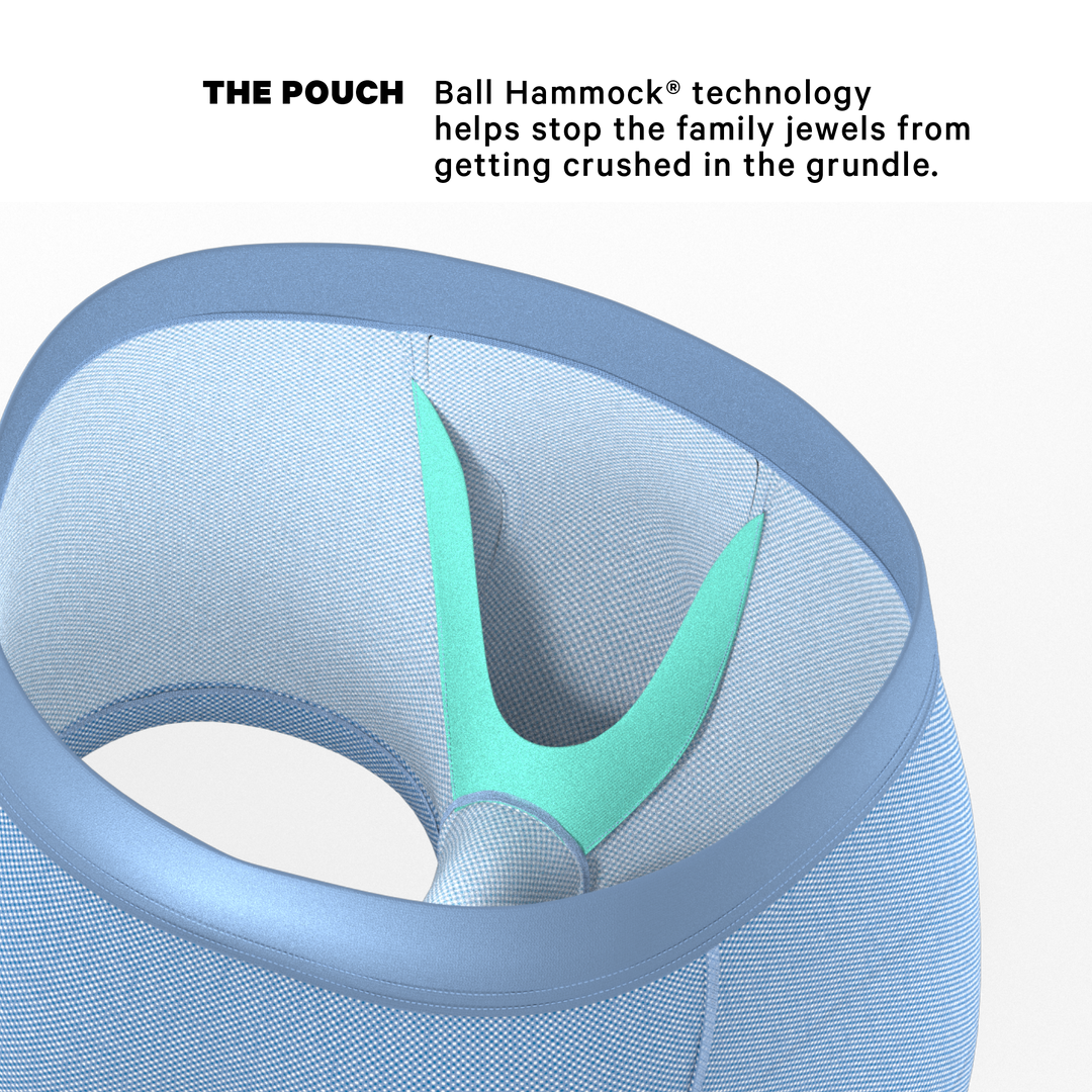 Shinesty Chambray All Day Blue Ball Hammock® Pouch Trunks Underwear