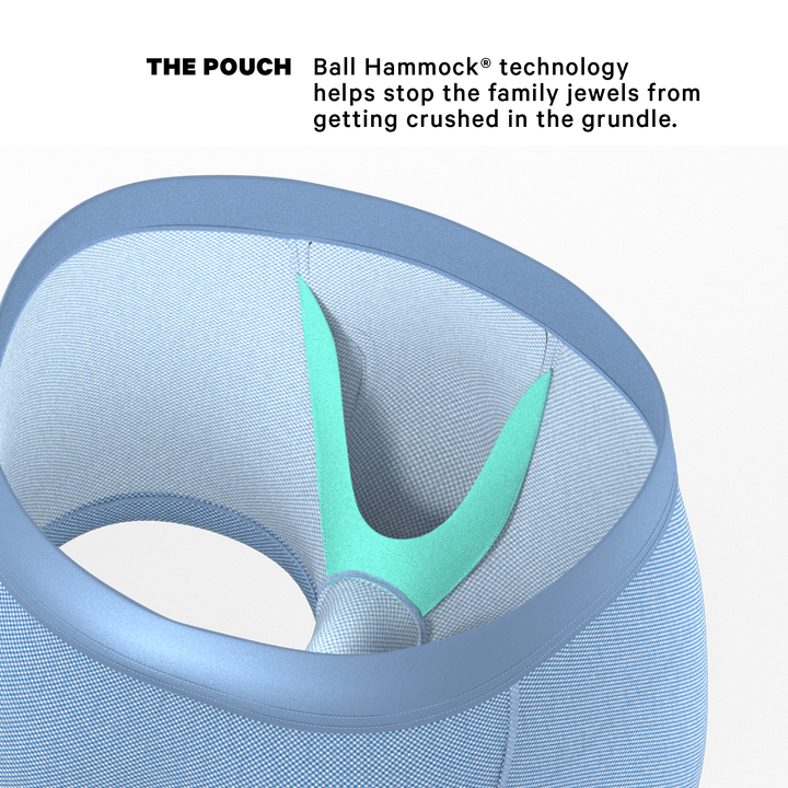 Shinesty Chambray All Day Blue Ball Hammock® Pouch Trunks Underwear