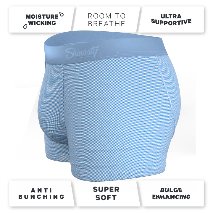 Shinesty Chambray All Day Blue Ball Hammock® Pouch Trunks Underwear