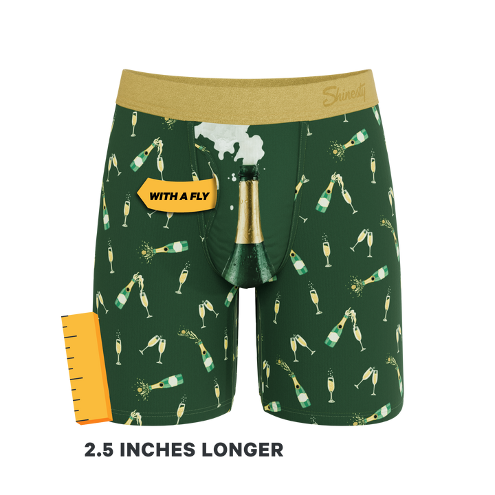 The Champagne Showers | New Years Long Leg Ball Hammock® Pouch Underwear With Fly