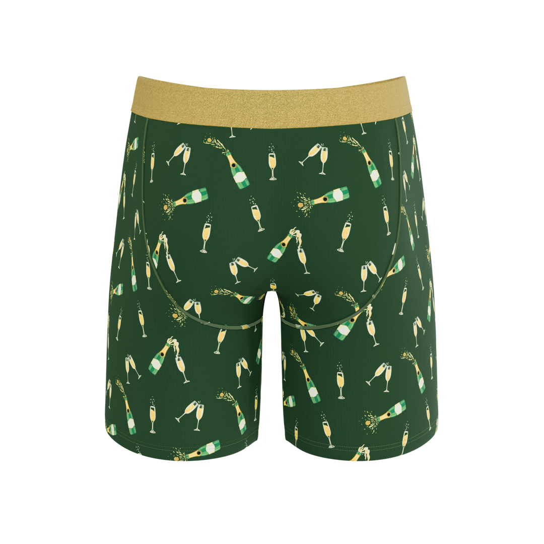 The Champagne Showers | New Years Long Leg Ball Hammock® Pouch Underwear With Fly