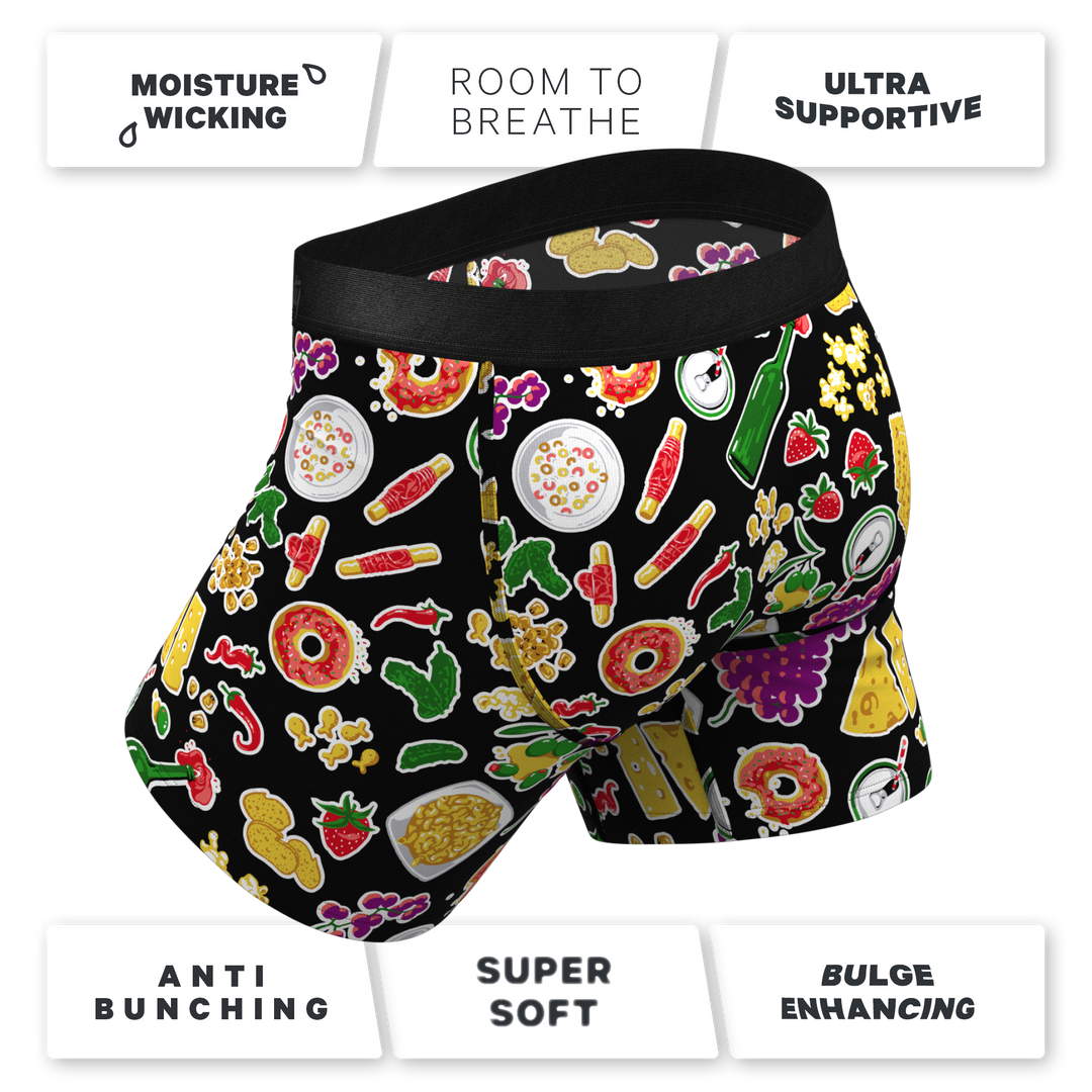 Shinesty "The Charcuterie" Charcuterie Board Ball Hammock® Pouch Boxer Briefs with Fly