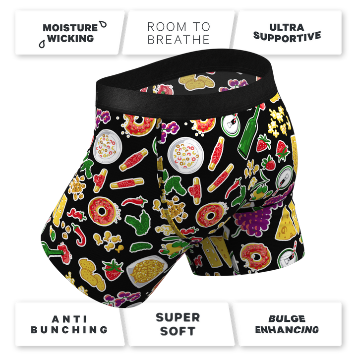 Shinesty "The Charcuterie" Charcuterie Board Ball Hammock® Pouch Boxer Briefs with Fly