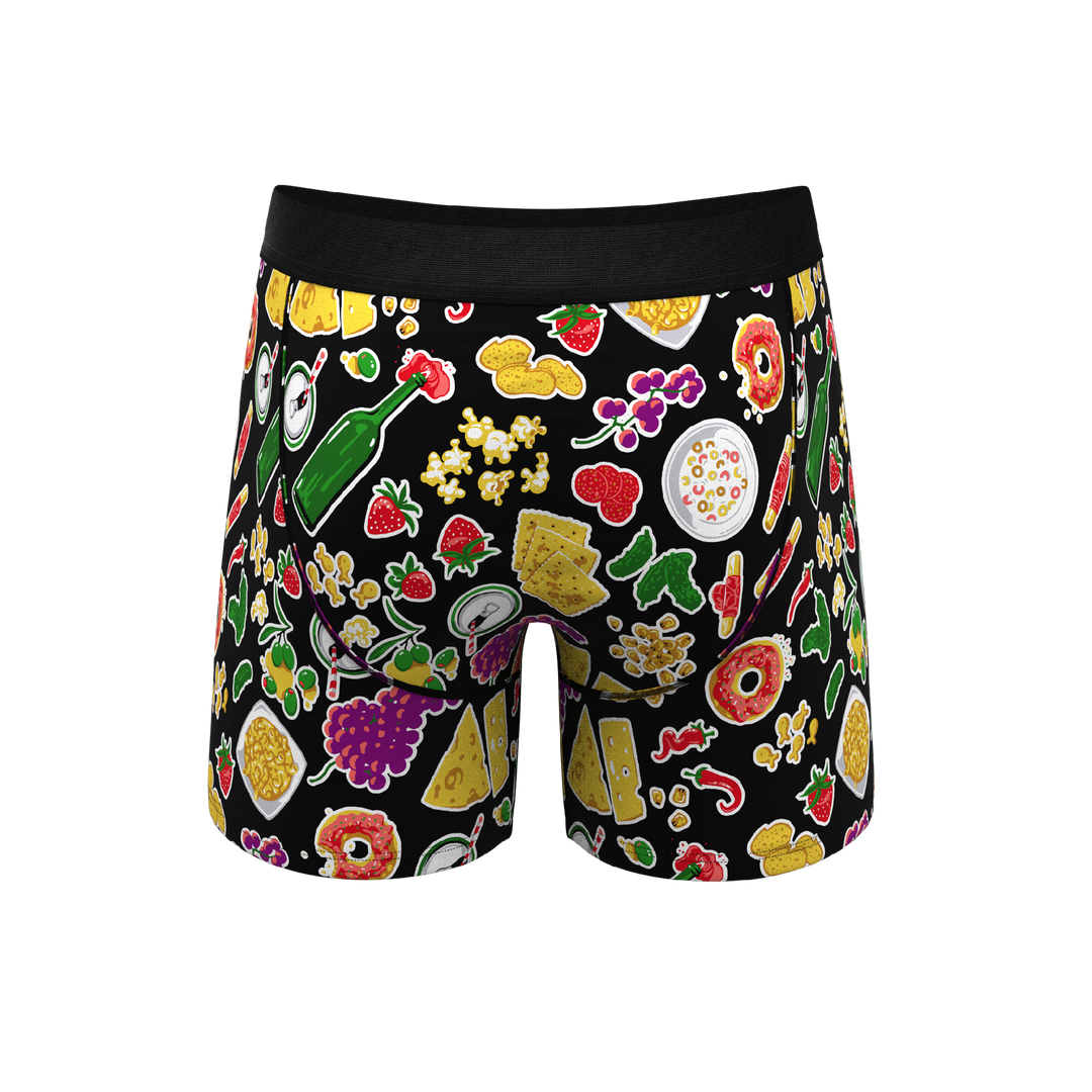 Shinesty "The Charcuterie" Charcuterie Board Ball Hammock® Pouch Boxer Briefs with Fly