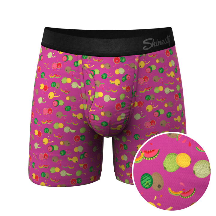 Shinesty "Check Your Melons" Breast Cancer Awareness Ball Hammock® Pouch Underwear w/ Fly