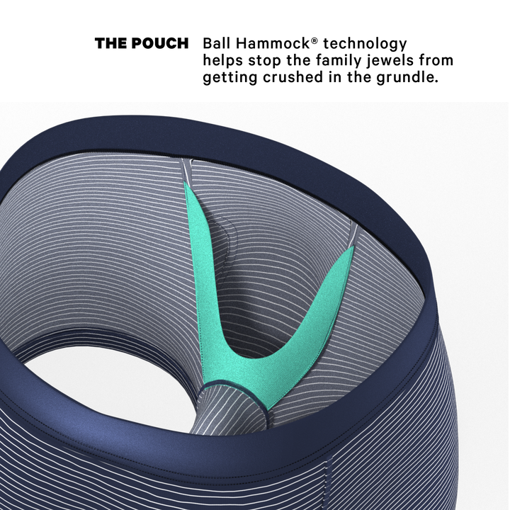 Shinesty "The Cheek Streak" White Stripe Ball Hammock® Pouch Trunks Underwear