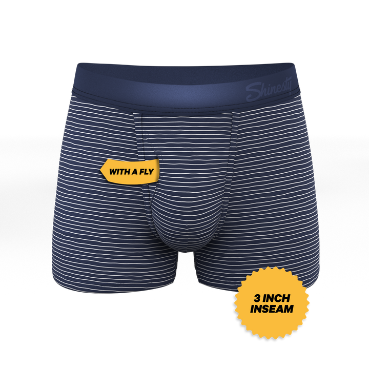 Shinesty "The Cheek Streak" White Stripe Ball Hammock® Pouch Trunks Underwear