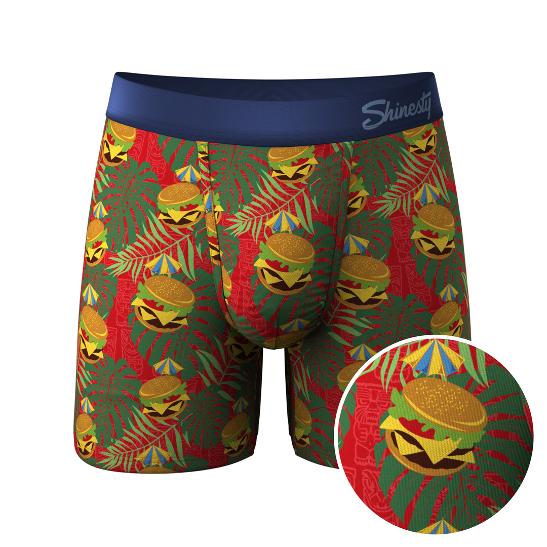 Shinesty Cheeseburger In Paradise Margaritaville Ball Hammock pouch underwear – tropical boxer briefs