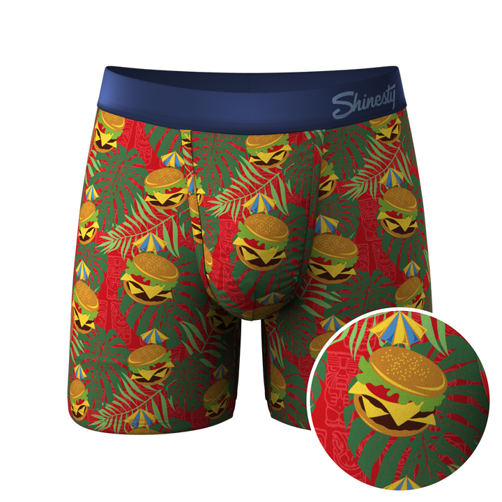 Shinesty Cheeseburger In Paradise Margaritaville Ball Hammock pouch underwear – tropical boxer briefs