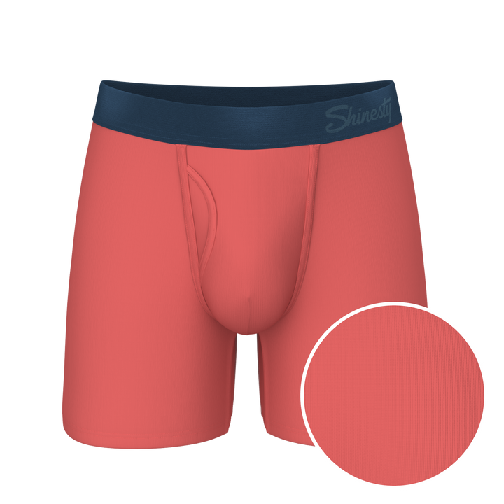 The Cherry Tomato: Coral Red Ball Hammock® Pouch Underwear with Fly