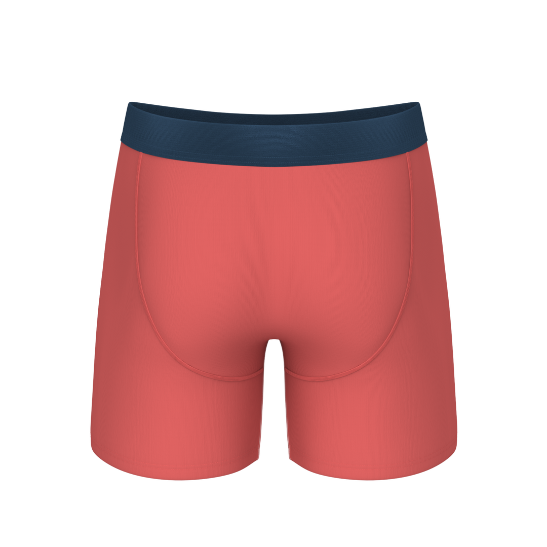 The Cherry Tomato: Coral Red Ball Hammock® Pouch Underwear with Fly