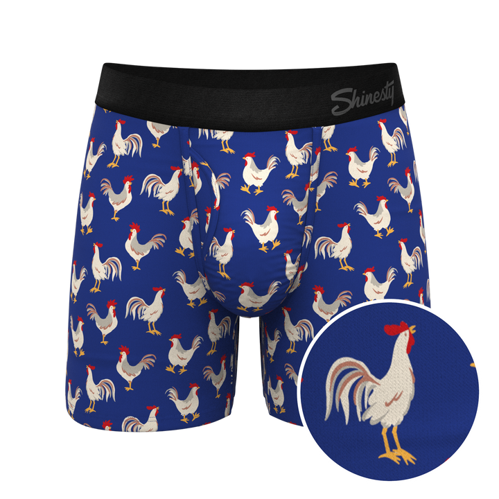 Shinesty The Chicken Came First Rooster Ball Hammock® Pouch Underwear with Fly