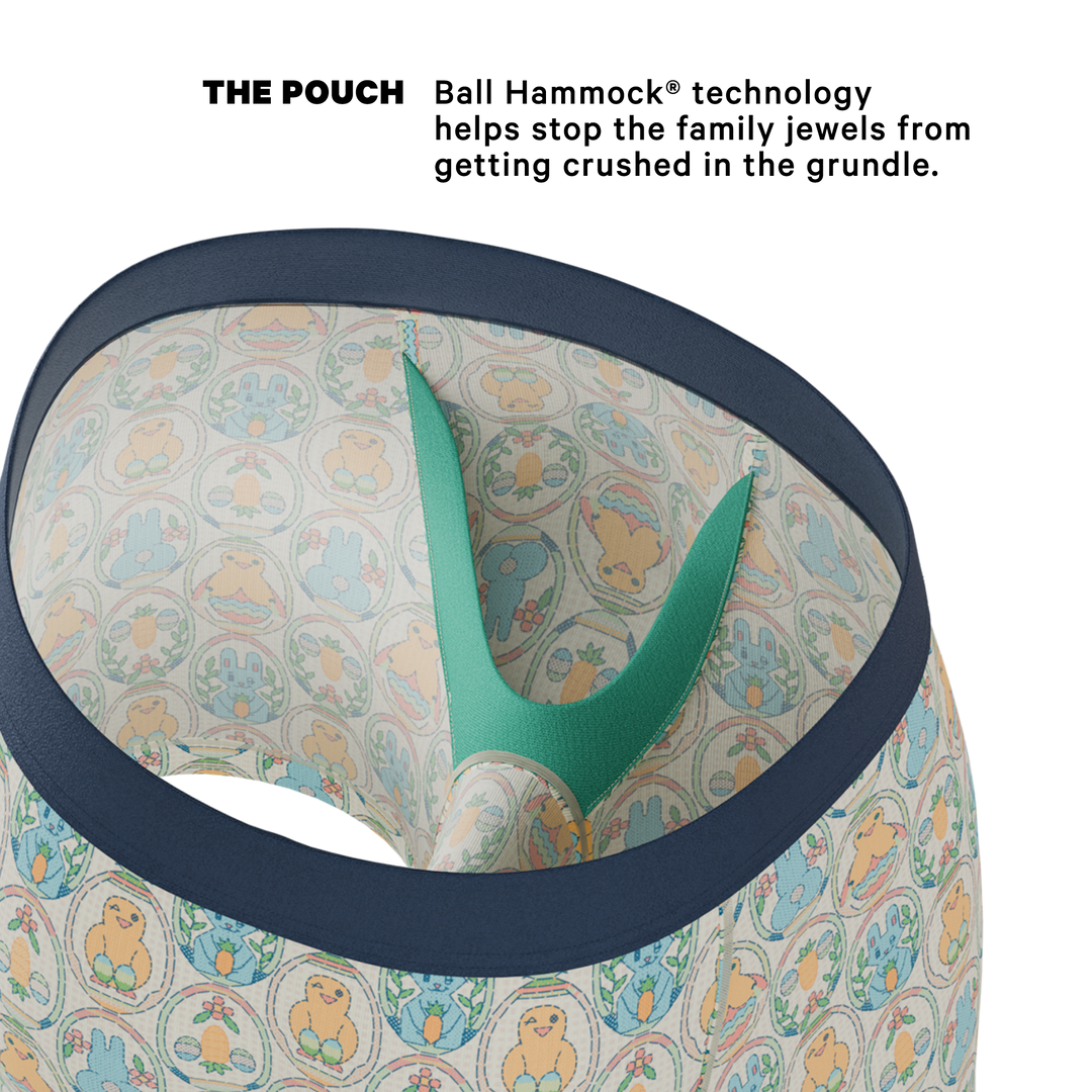 Shinesty "The Chicks Dig It" Men's Ball Hammock® Pouch Underwear – Pastel Easter Chick Print