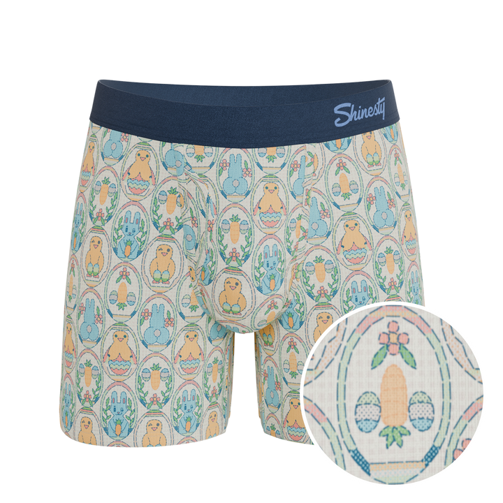 Shinesty "The Chicks Dig It" Men's Ball Hammock® Pouch Underwear – Pastel Easter Boxer Briefs with Fly