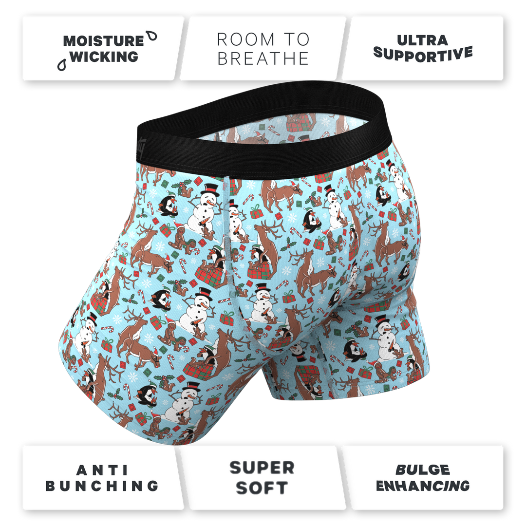 The Christmas Key Party Underwear | Humorous Holiday Ball Hammock® Pouch Boxers