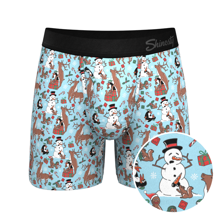 The Christmas Key Party Boxer Briefs | Raunchy Holiday Pouch Underwear with Fly