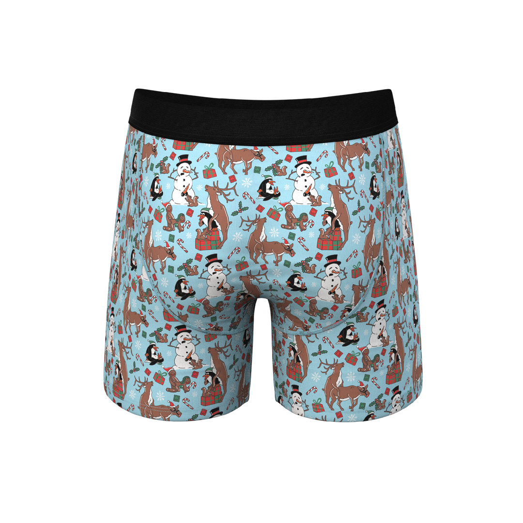 The Christmas Key Party Boxer Briefs | Raunchy Holiday Pouch Underwear with Fly