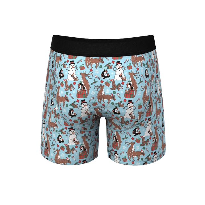 The Christmas Key Party Boxer Briefs | Raunchy Holiday Pouch Underwear with Fly