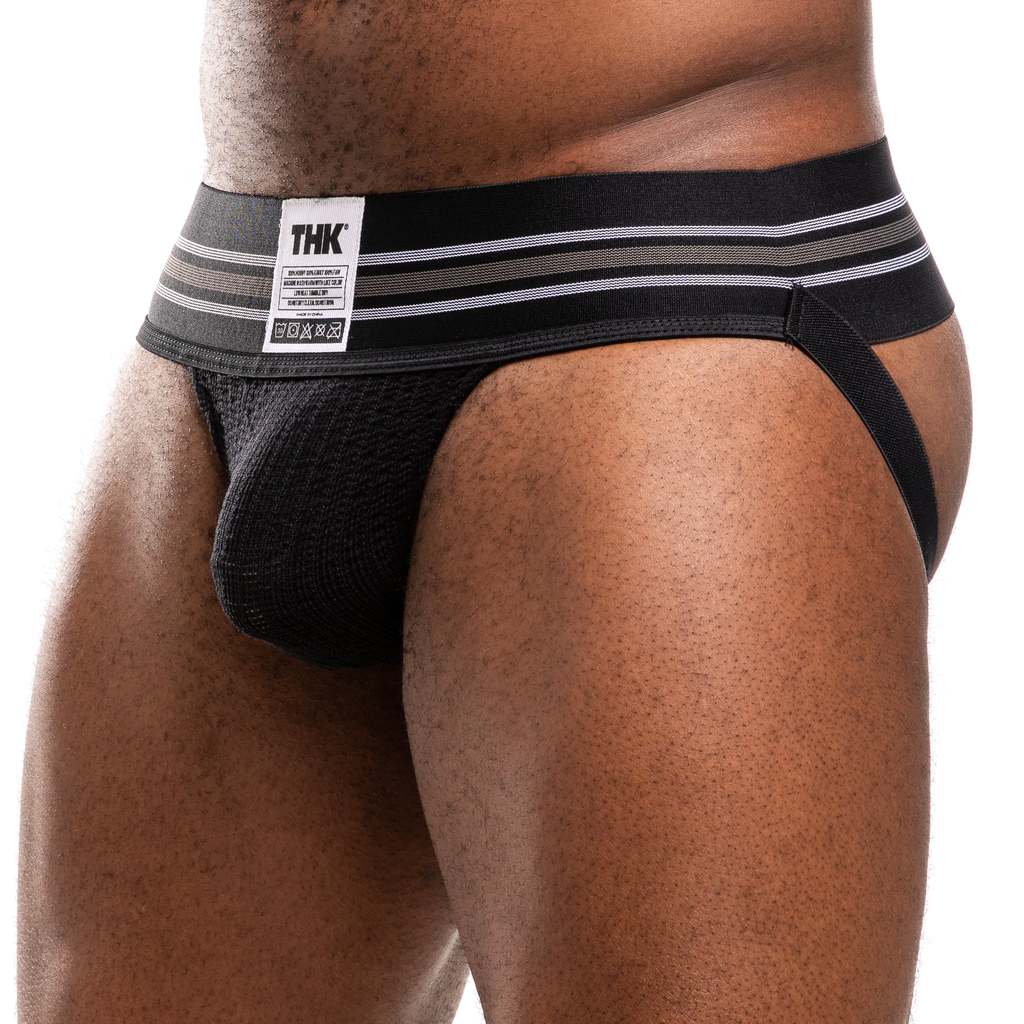 THK Standard Jock - Men's White Athletic Jockstrap with Mesh Pouch