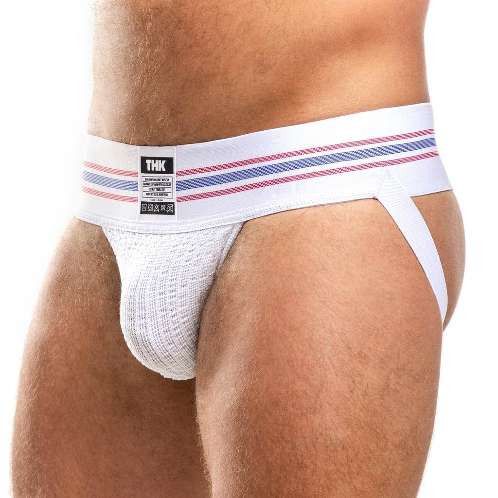 THK White Classic Jock - Retro Men’s Athletic Jockstrap