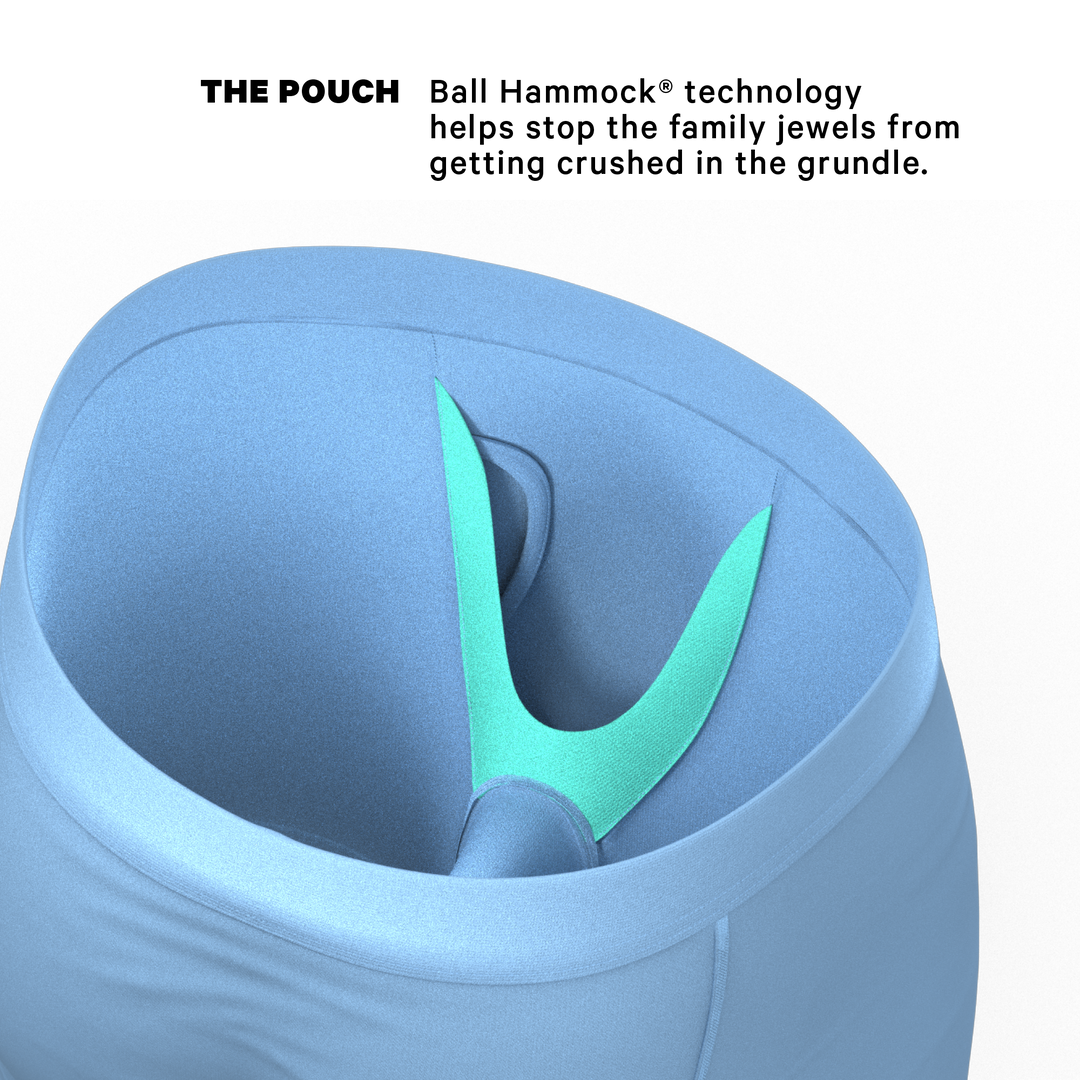 Shinesty "Clear Skies" Light Blue Tonal Long Leg Ball Hammock® Pouch Underwear with Fly