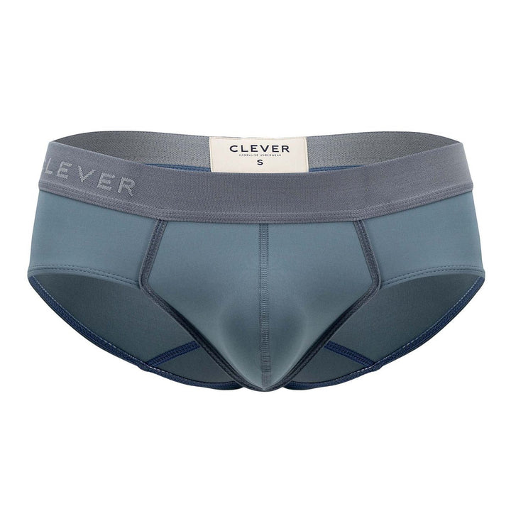 Clever men's gray Lighting briefs – silky nylon microfiber full coverage underwear