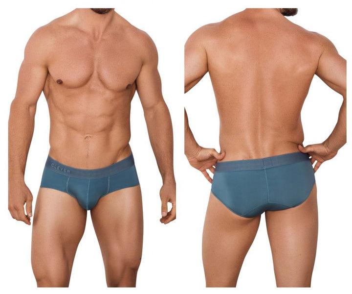 Clever men's gray Lighting briefs – silky nylon microfiber full coverage underwear