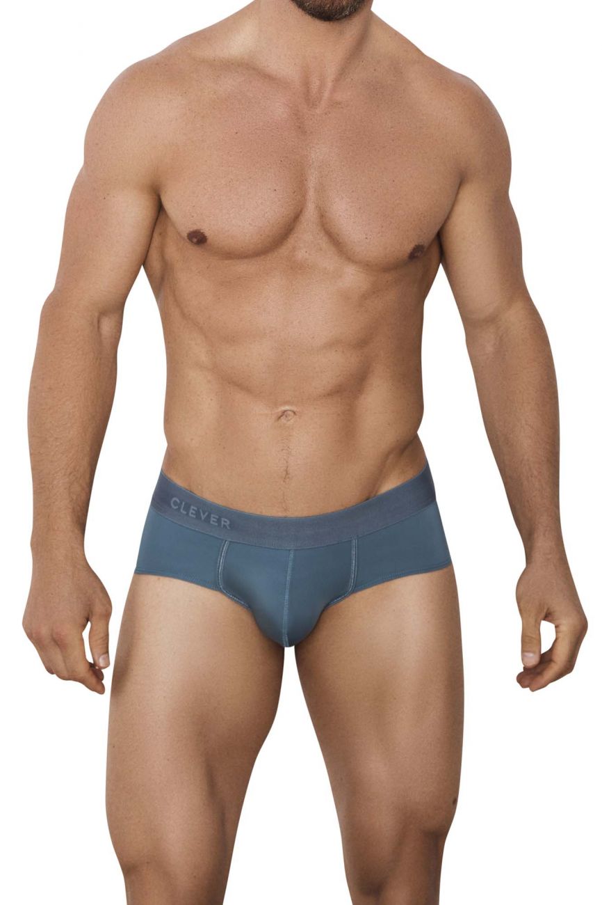 Clever men's gray Lighting briefs – silky nylon microfiber full coverage underwear