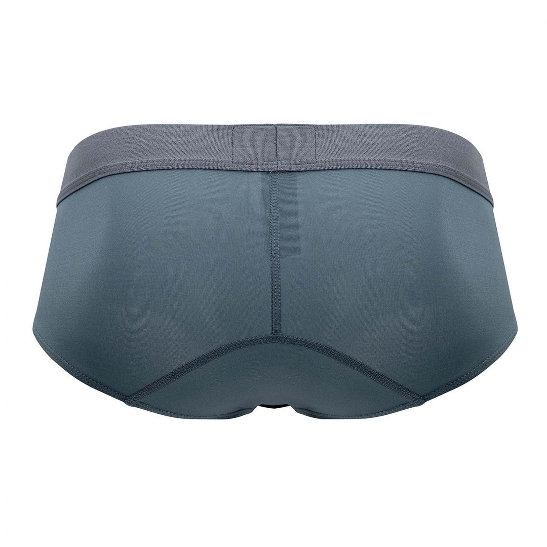 Clever men's gray Lighting briefs – silky nylon microfiber full coverage underwear